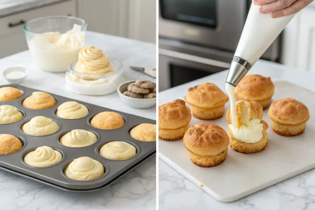  Steps to make frozen cream puffs at home