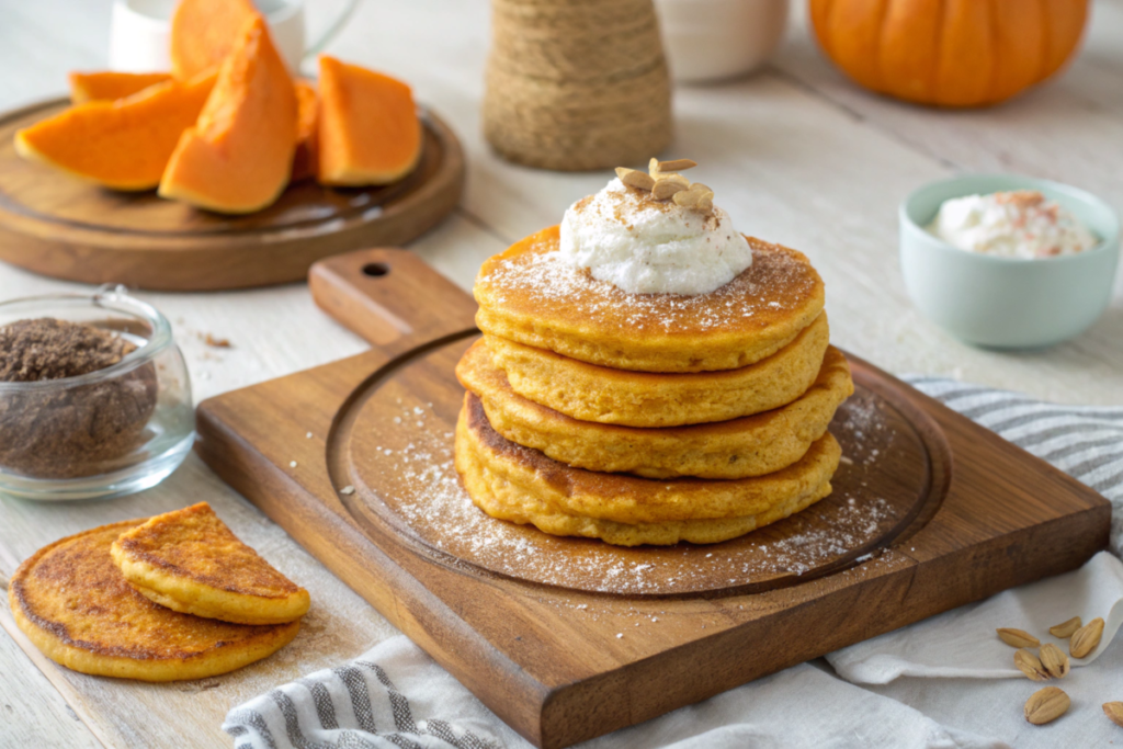 How much pumpkin puree should I add to my pancake mix?