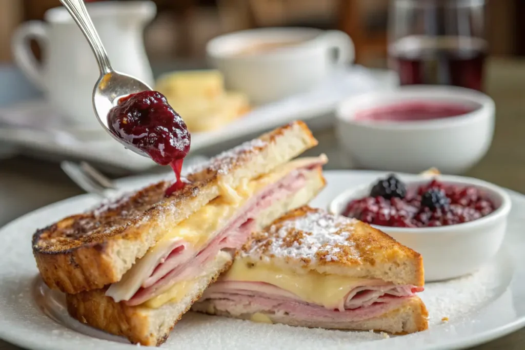 Close-Up of Sliced Monte Cristo at Disney