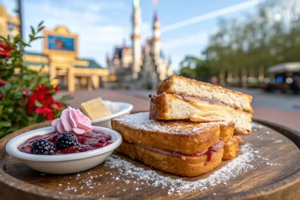 Monte Cristo Sandwich at Disney with Berry Preserves