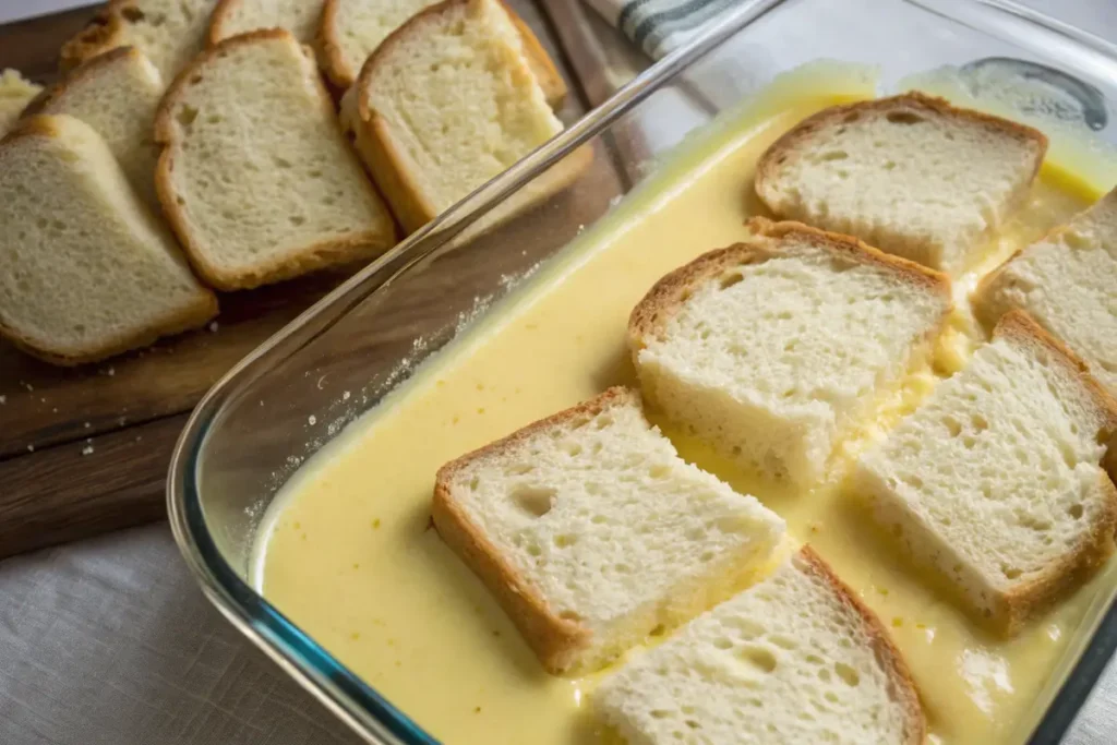 Comparison of bread types for French toast: soft bread vs thick brioche.